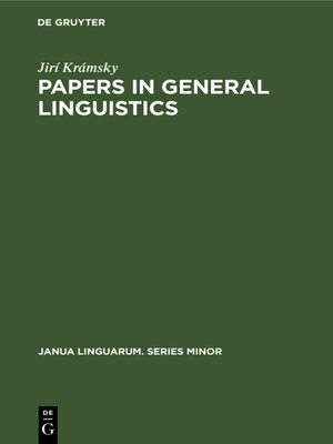 cover image of Papers in General Linguistics